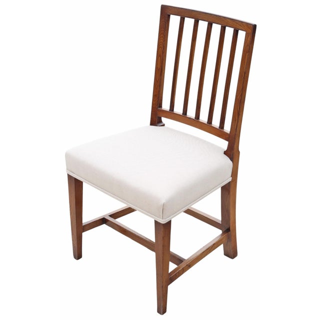 Antique Elm Kitchen and Dining Chairs, Set of 6 For Sale - Image 5 of 12