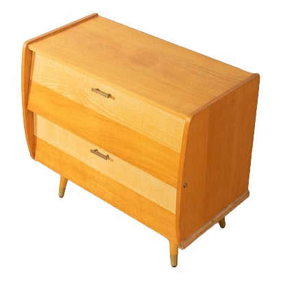 Mid-Century Shoe Cabinet in Two Tone Veneer, 1950s For Sale