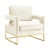 Cream Avery Cream Velvet Chair with Gold Frame For Sale - Image 8 of 8