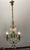 Brass and Green Crystal Chandelier, 1960s For Sale - Image 3 of 12
