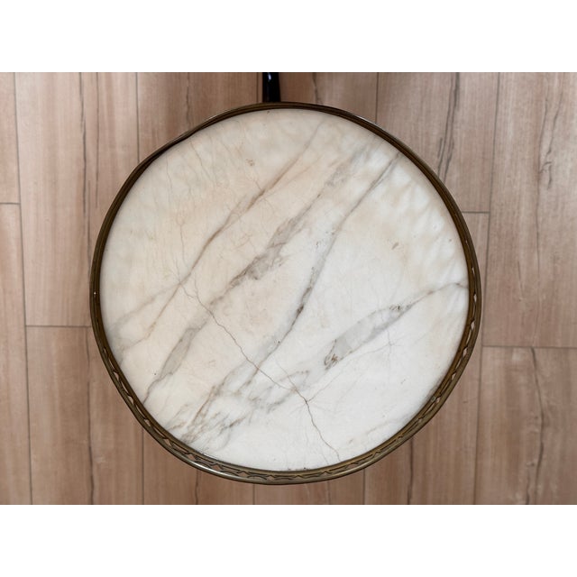 French Early 19th Century French Fruitwood Candlestand Table With Marble Top For Sale - Image 3 of 6