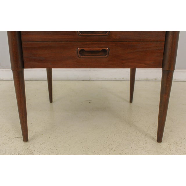 Wood Pair Danish Modern Mid Century Modern End Tables For Sale - Image 7 of 13