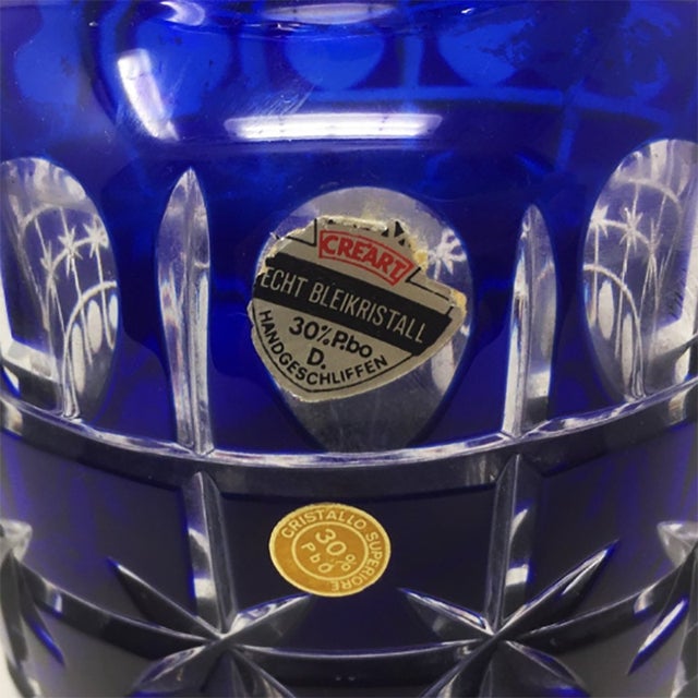 Vintage Italian Blue Vase by Creart, 1960s For Sale - Image 4 of 7