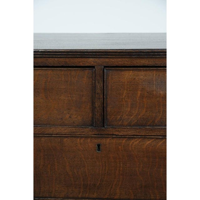 Antique English Oak Chest of Drawers, Late 18th Century For Sale - Image 11 of 16