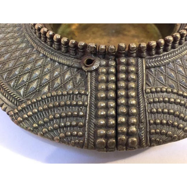 Antique Ethnic Brass Traditional Anklet Bracelet From India Vide Poche For Sale - Image 12 of 17