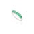Art Deco Marquise Emerald Half Eternity Stacking Band Ring in 14k White Gold Size 7 For Sale - Image 3 of 13