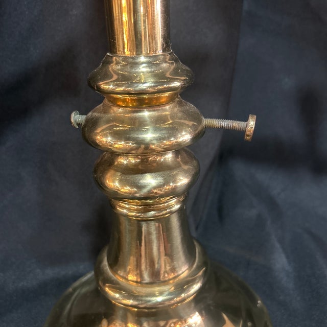 Metal 1890 Brass Candleholder For Sale - Image 7 of 10