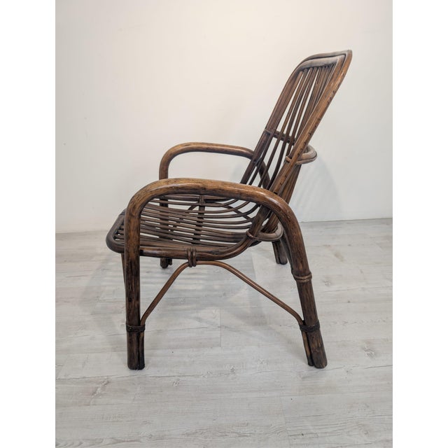 Vintage Italian Bamboo Armchair, 1970s For Sale - Image 14 of 18