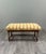 Yellow Antique Turned Wood Bench with Floral Tapestry Seat For Sale - Image 8 of 8