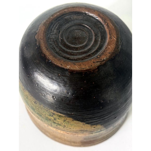 Large Ceramic Glazed Vase in Cachepot Form by Toshiko Takaezu For Sale - Image 12 of 13