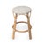 Spritely Home Accent Furniture Tobias 24 in. Seat Height Round Rattan Backless Counter Stool, White/Tan Dot / Natural Rattan Frame For Sale - Image 4 of 9