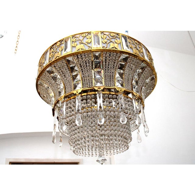 Chandelier by Josef Hoffmann for the Art Exhibition in Cologne / Lobmeyr, 1914 / 1970s For Sale - Image 12 of 12