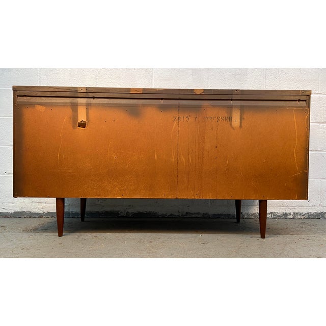Vintage Walnut Nine Drawer Dresser by Drew Furniture For Sale - Image 15 of 15