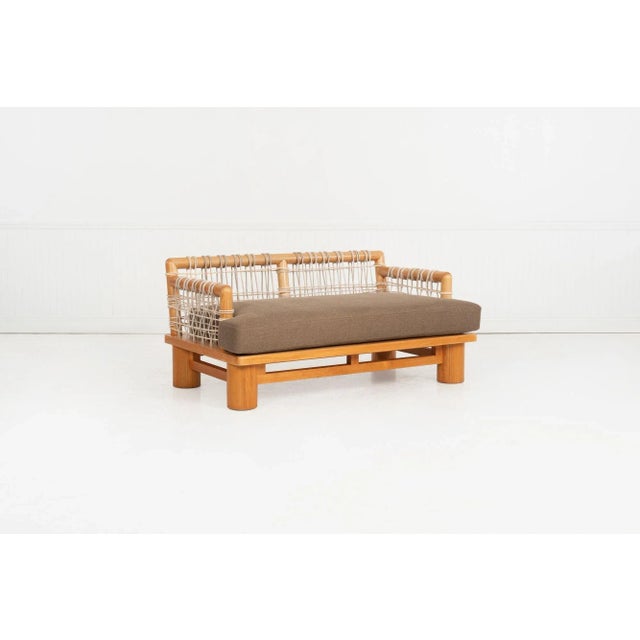 Karl Springer for Karl Springer, LTD Dowelwood Sofa1980c. For Sale In Chicago - Image 6 of 18