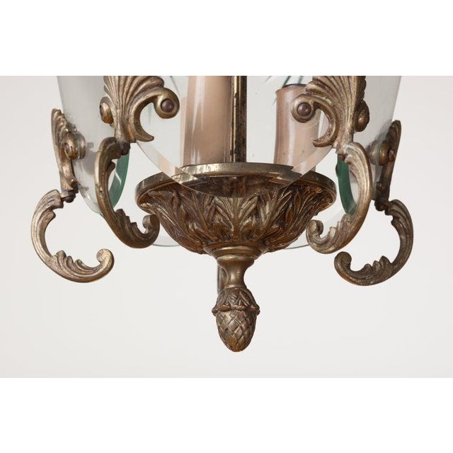 Mid 20th Century Italian Etched Starburst Glass Lantern For Sale - Image 5 of 6