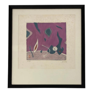 Henri Goetz Abstract Composition Signed Lithograph Circa 1960s