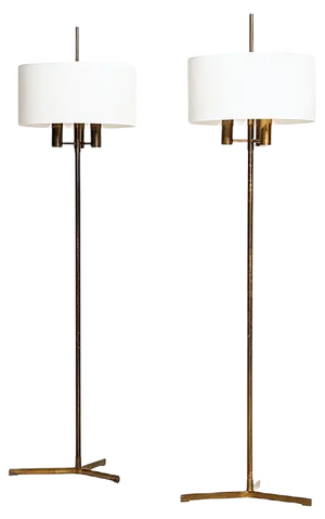 Danish Floor Lamps, 1950s, Set of 2
