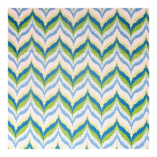 Vintage Covington "Ascher" Flamestitch Cotton Fabric- 9.3 Yards For Sale