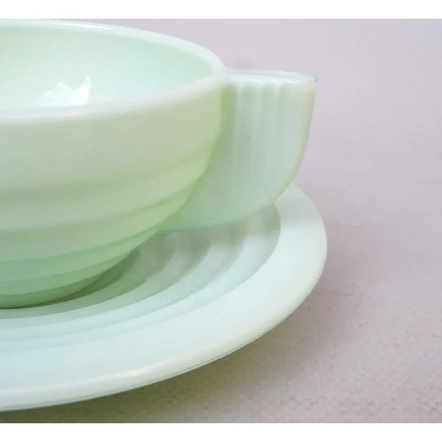 Glass Art Deco Tea Cups and Saucers, 1920s, Set of 16 For Sale - Image 7 of 13