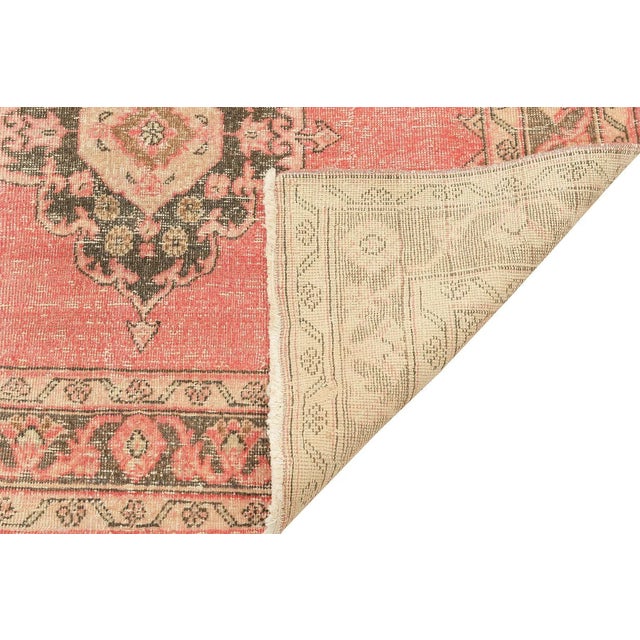Mid 20th Century Mid 20th Century Vintage Worn Out Turkish Area Rug For Sale - Image 5 of 7