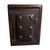 Antique Rustic Wooden Wall-Mounted Key Cabinet, 9 Hooks A substantial, rustic wooden key cabinet featuring a thick, dark-...