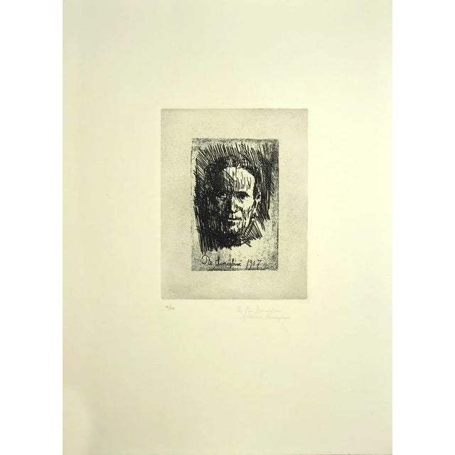 Mother's Portrait is an original black and white etching realized by Pio Semeghini in 1964. Hand written dedication on the...