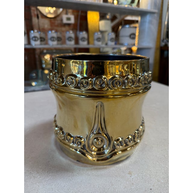 Italian Italian Wine Cooler With Embossed Scroll Motif, 1970s For Sale - Image 3 of 5