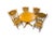 1990s Vintage Cal Oak, Inc. Solid Oak Dining Table and Four A-America Chairs. Total Suite of 5. For Sale - Image 13 of 13