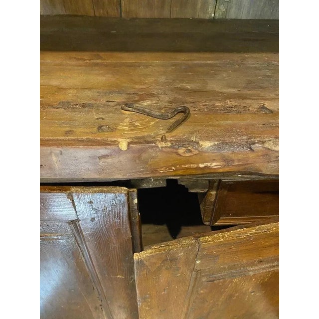 Black Ebonized Two-Door Pine Cabinet, Italy, 19th Century For Sale - Image 8 of 12