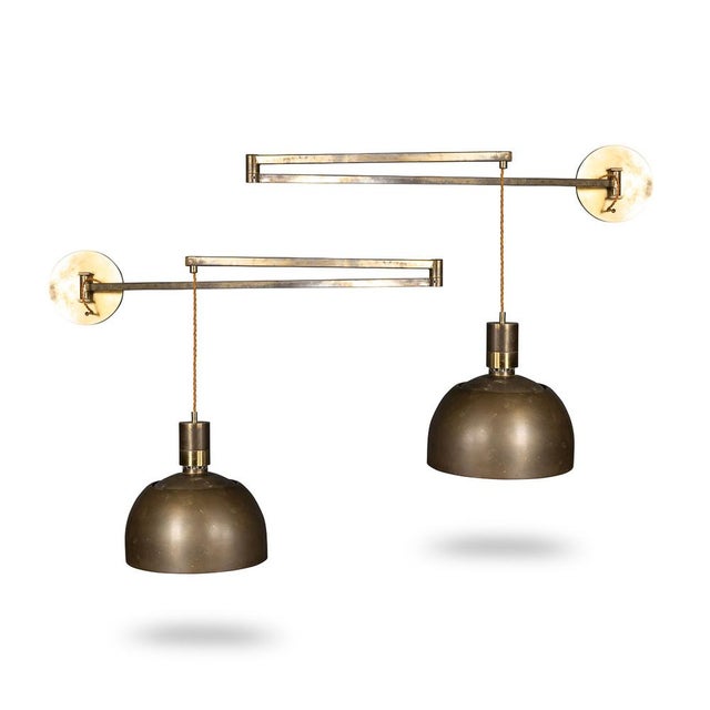 Italian Brass Articulated Wall Lights by Albini & Helg, 1960s, Set of 2 For Sale - Image 13 of 13