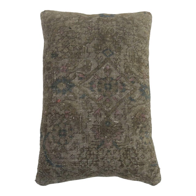 Large Vintage Persian Shabby Chic Rug Pillow For Sale