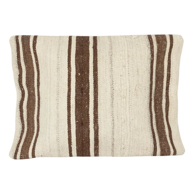 16"x24" Hand-Woven Kilim Cushion Cover. Vintage Hemp Pillowcase. Accent Pillow For Sale