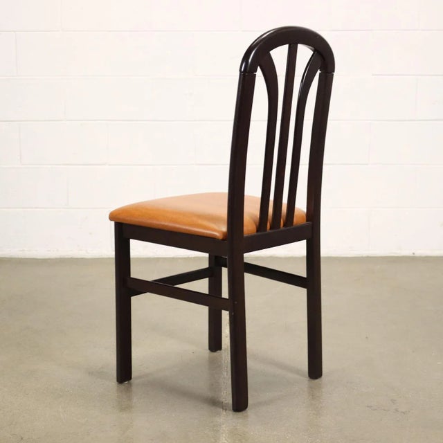 Wood Beech Dining Chairs, 1980s, Set of 4 For Sale - Image 7 of 8