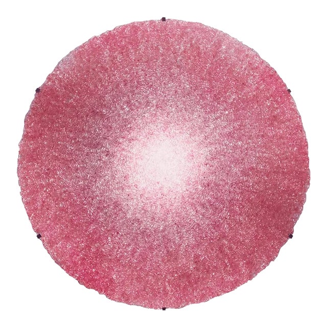 Italian Circular Pink Polycarbonate Wall Lamp by Jacopo Foggini For Sale