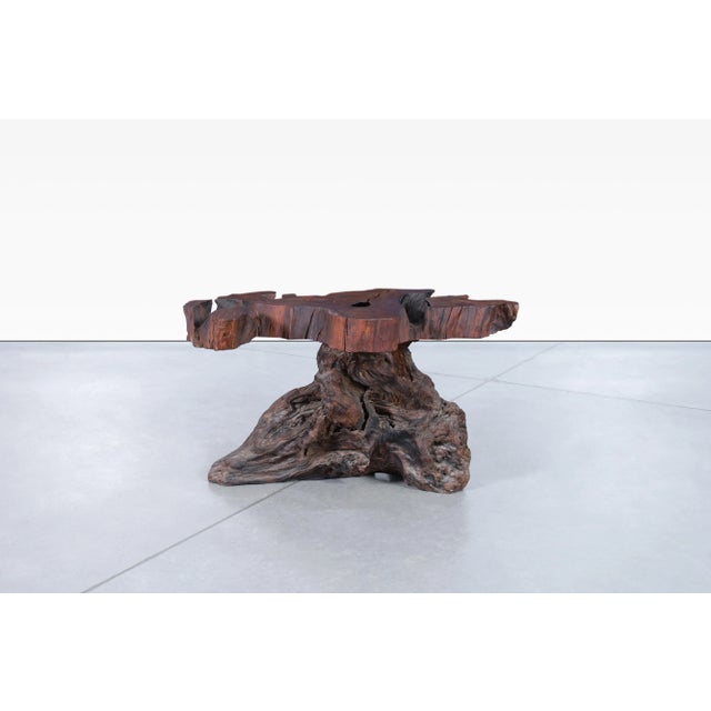 Mid-Century Modern Sculptural Free Form Redwood Burl Side Tables, 1960s For Sale In Los Angeles - Image 6 of 12