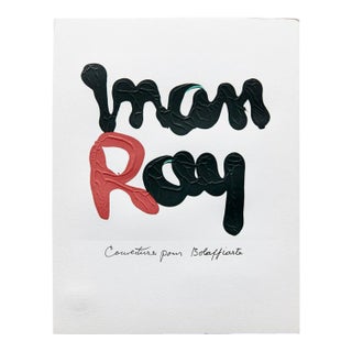 Limited Edition Red & Black Photolithography R by Man Ray, 1975 For Sale