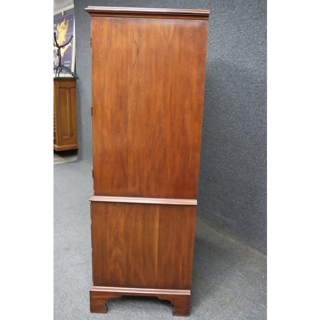 Henkel Harris Solid Cherry Linen Press / Armoire – Wild Black Cherry For Sale - Image 12 of 14