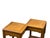 Oriental Two Tier Double Rhombus Light Brown Side Table Stand For Sale - Image 9 of 10