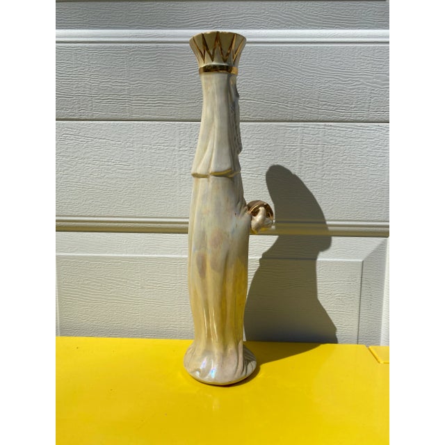 Opalescent Ceramic King Figure For Sale - Image 4 of 7