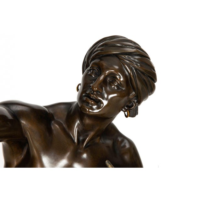 Rare British Bronze Sculpture “Snake Charmer” (1876) by Sir Thomas Brock For Sale - Image 6 of 12