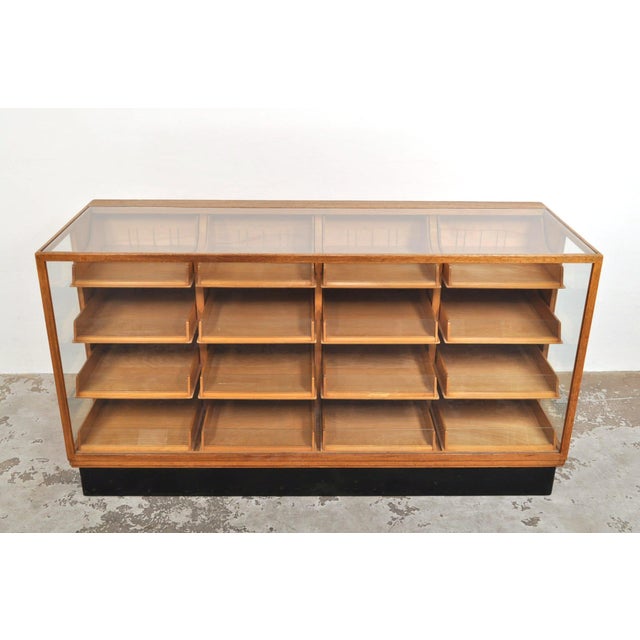 Vintage Shop Display Cabinet in Oak and Beech, 1930s For Sale - Image 14 of 18