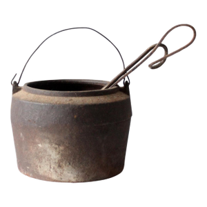 Antique Smelting Pot and Ladles