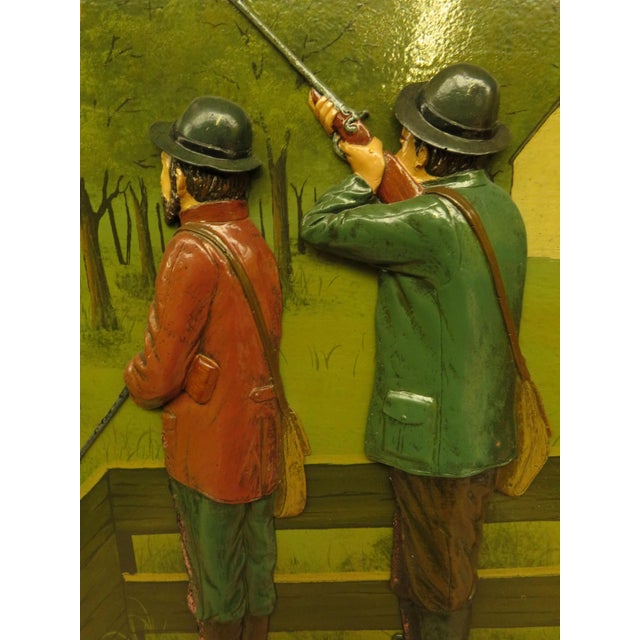 Country Corner Hand Painted Hunting Sign Ball Trap, 1980s For Sale - Image 4 of 14