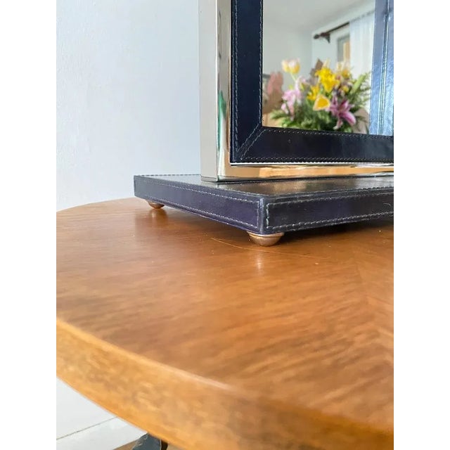 1980s Vintage Postmodern Makeup Vanity Small Table Mirror For Sale - Image 5 of 6