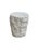 Natural Solid Marble Side Table Chiselled Finish, Smooth Top, Modern Organic For Sale - Image 6 of 7
