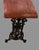 Victorian Antique Cast Iron Upholstered Bench Red Velvet Seat Victorian Gothic Hall Bench For Sale - Image 3 of 10