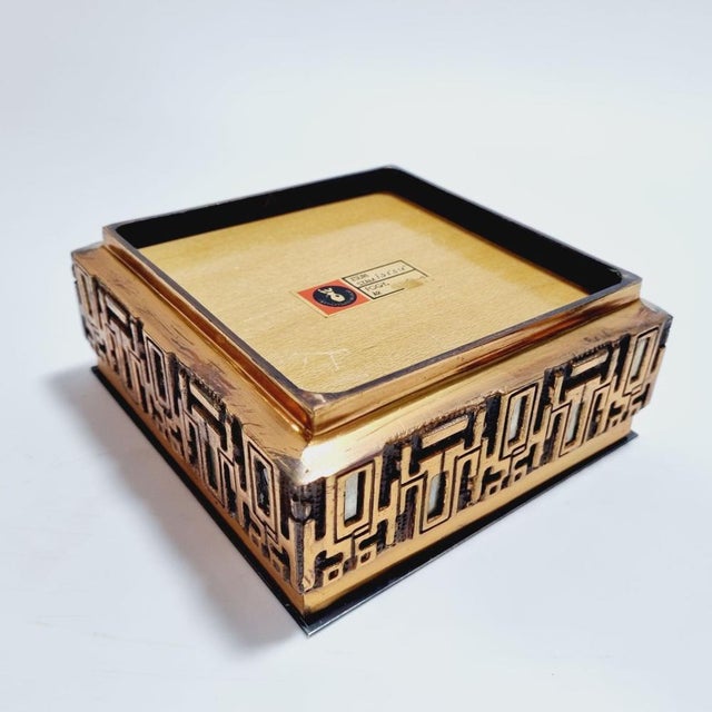 Decorative Box in Copper Alloy, 1970s For Sale - Image 10 of 13
