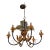 Vintage Italian Tole Palm Tree Chandlier or Light Fixture For Sale