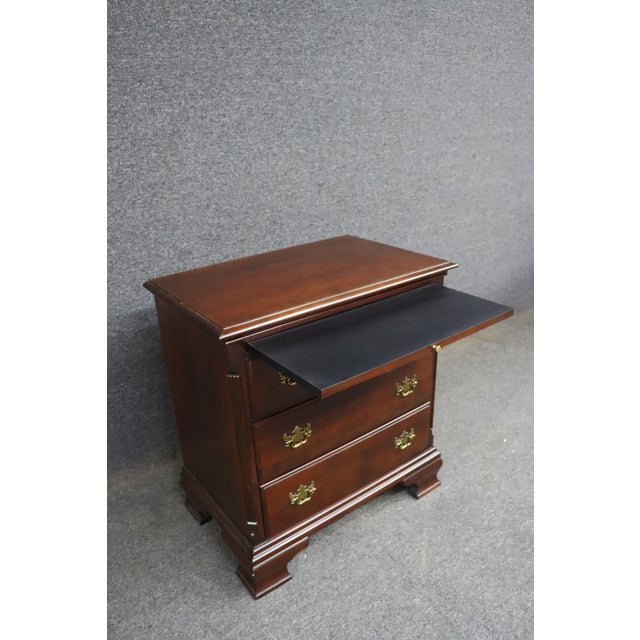 Classic Kincaid Furniture gentleman’s chest crafted in mahogany. Features three spacious drawers with brass hardware and a...