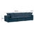 Wood Cali Navy Performance Fabric Modular Sofa For Sale - Image 7 of 7